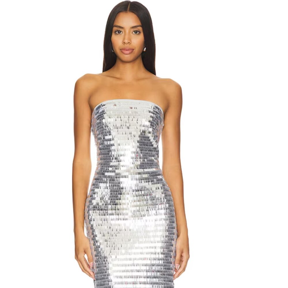 Simon Miller Sculpty Strapless Sequin Dress